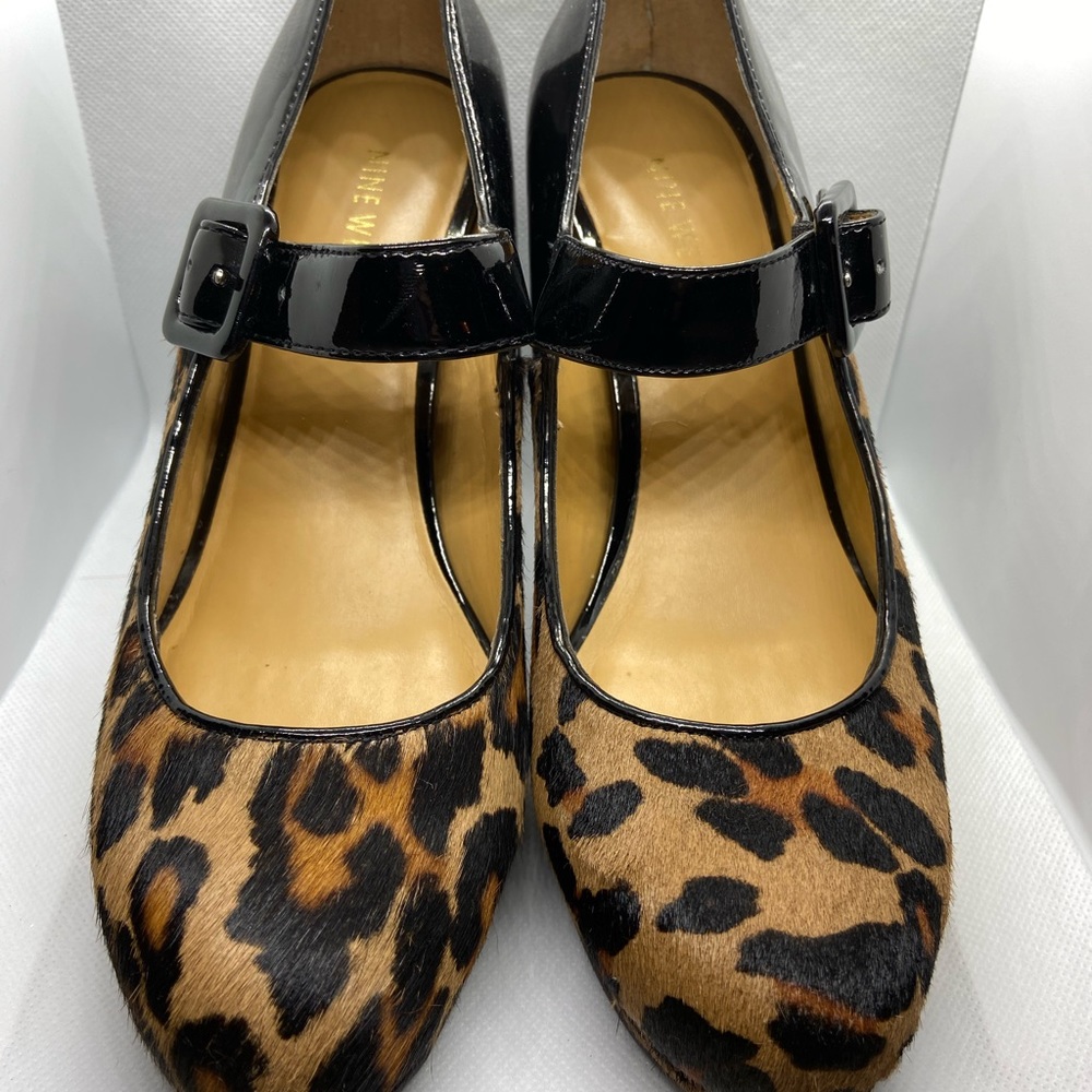 Nine West leopard/black heels. Worn once